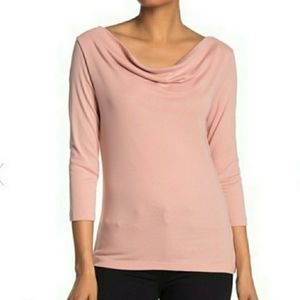 PHILOSOPHY APPAREL Cowl Neck 3/4 Sleeve Top Sz XS